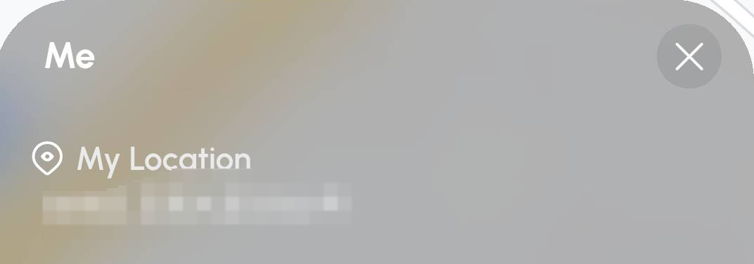 Me画面にMy Locationが表示されている