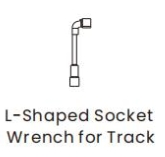 L-shaped Socket Wrench for Trackと書かれた工具画像